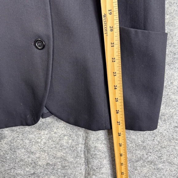 Vintage Marks & Spencer St. Michael 100% Wool Blazer Jacket Dark Navy US 12 - Picture 8 of 14